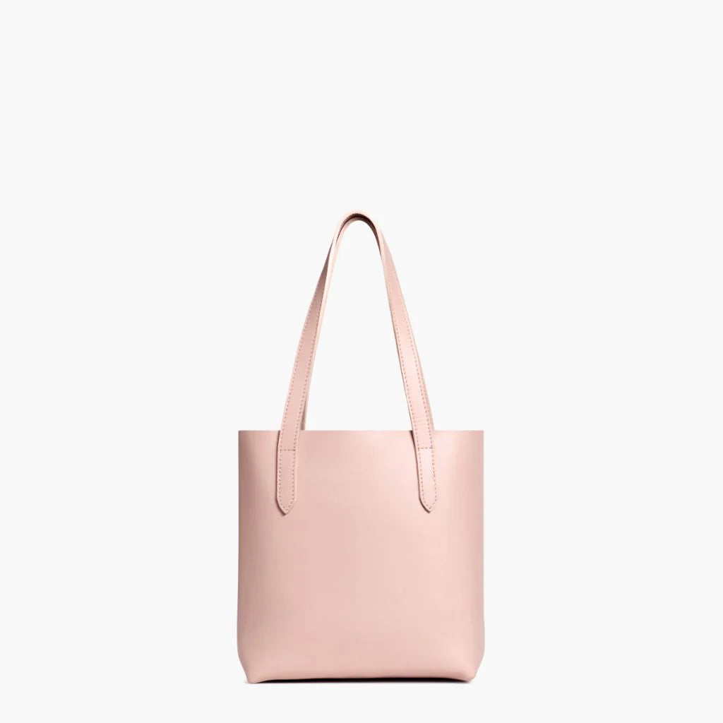 Full-Grain Leather Open Top Daily Tote Bag