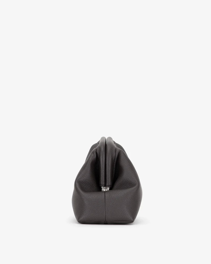 Pebble Grain Vegan PU Soft Frame Clutch